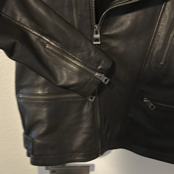 Guess mens leather jacket large - Dark Brown - Picture 3 of 13